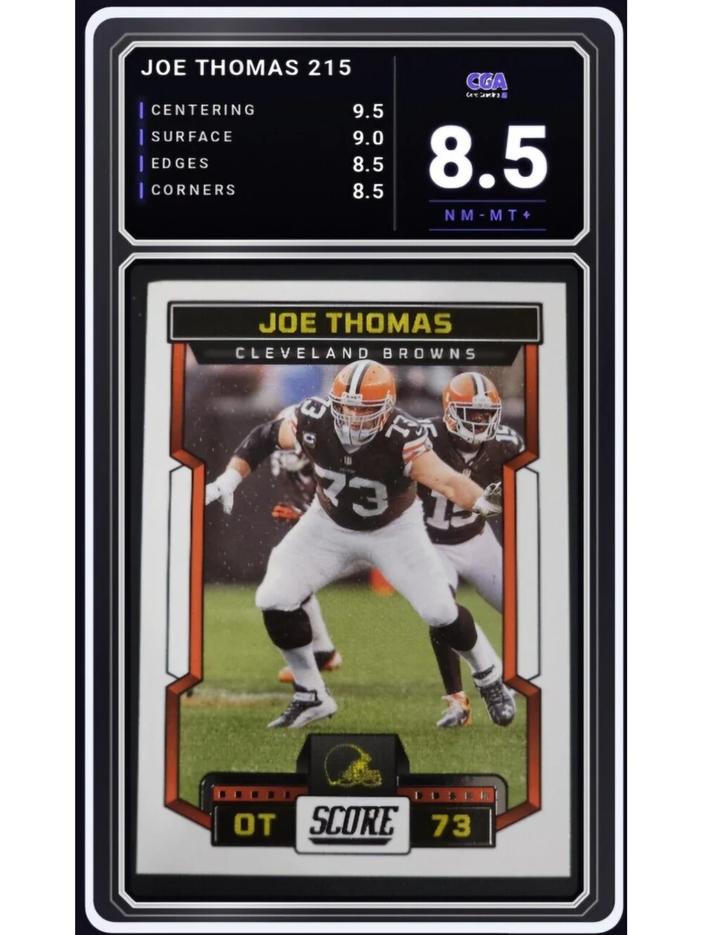 2023 Panini Score #215 Joe Thomas Cleveland Browns NFL - CGA 8.5 Digital Grade